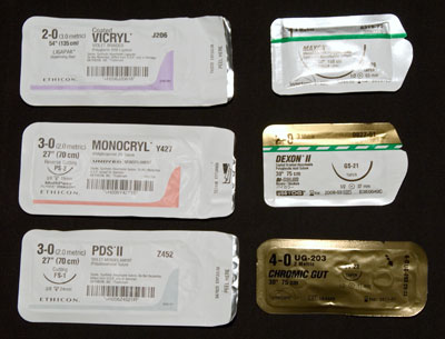 Absorbable suture materials